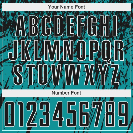 Teal Jersey Sublimation Fußballuniform Schwarz-Weiß Custom Teal Jersey Sublimation Fußballuniform Schwarz-Weiß Custom