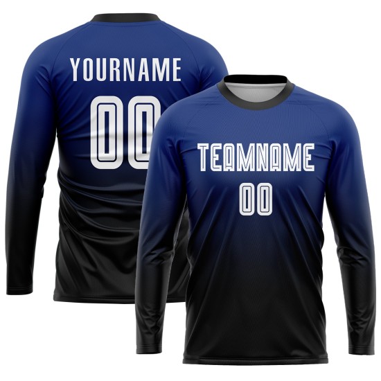 Fade Royal Sublimation Uniform Trikot Custom Soccer Fashion Weiß-Schwarz Fade Royal Sublimation Uniform Trikot Custom Soccer Fashion Weiß-Schwarz
