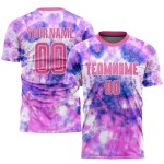 Dye Fußballuniform Custom Sublimation Jersey Krawatte Pink-Weiß Dye Fußballuniform Custom Sublimation Jersey Krawatte Pink-Weiß
