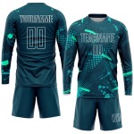 Fußball Custom Sublimation Uniform Grün-Blaugrün Jersey Grün Fußball Custom Sublimation Uniform Grün-Blaugrün Jersey Grün