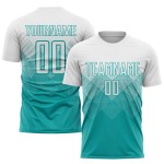 Jersey Aqua Soccer Custom Weiß Uniform Sublimation Jersey Aqua Soccer Custom Weiß Uniform Sublimation