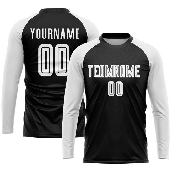 Weiß Schwarz Sublimation Custom Fußball Jersey Uniform Weiß Schwarz Sublimation Custom Fußball Jersey Uniform