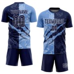 Jersey Sublimation Scratch Uniform Navy-Light Custom Graffiti Muster Fußball Blau Jersey Sublimation Scratch Uniform Navy-Light Custom Graffiti Muster Fußball Blau