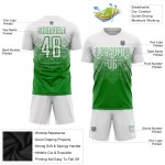 Weiße Sublimation Gras Jersey Grün Custom Fußball Uniform Weiße Sublimation Gras Jersey Grün Custom Fußball Uniform