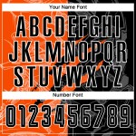 Fußball Sublimation Uniform Graffiti Schwarz-Orange Muster Jersey Scratch Custom Fußball Sublimation Uniform Graffiti Schwarz-Orange Muster Jersey Scratch Custom